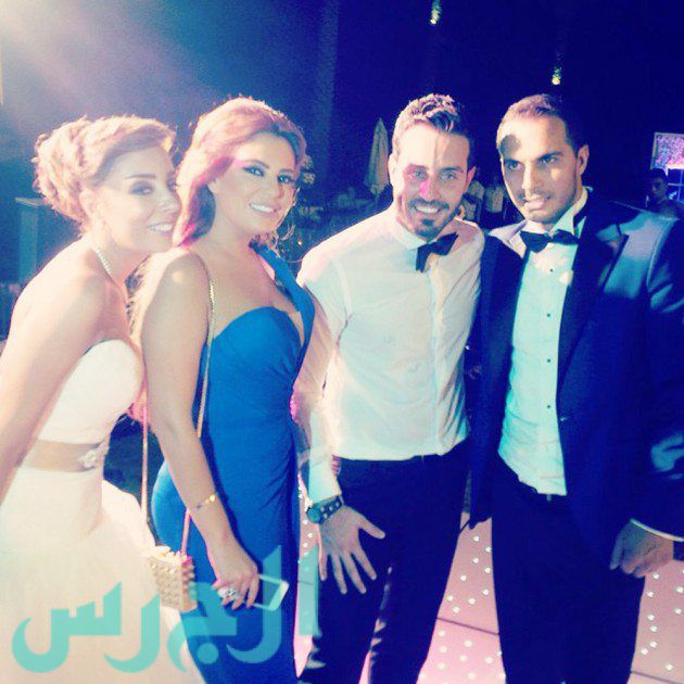 ليليا الأطرش وسعد رمضان مع شقيقته وزوجها