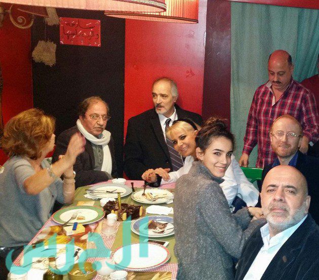 مصطفى الخاني وأسرة بشار الجعفري يحتفلون بعيد دريد لحام