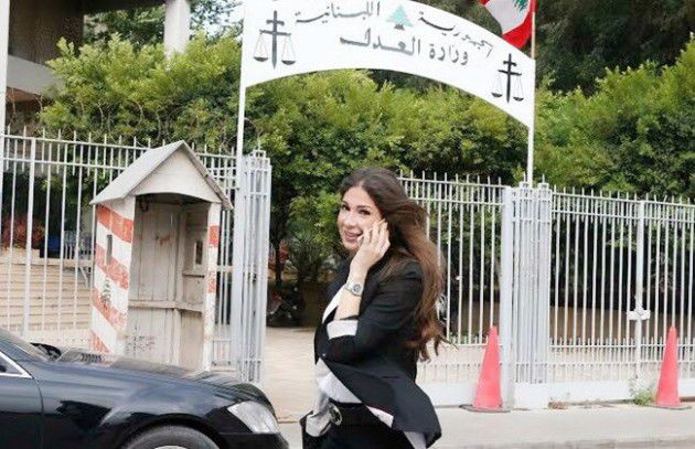 عقب زيارتها لقصر العدل عقب الدعوى التي رفعت ضدها من حزب الله