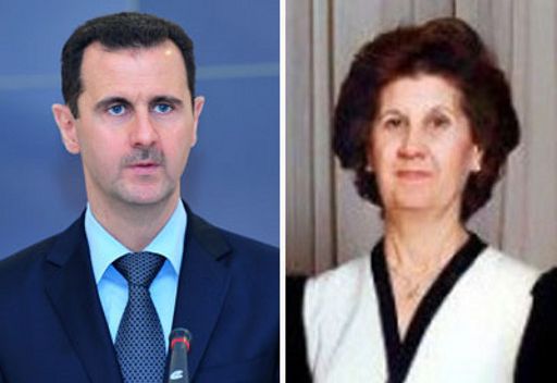 بشار الأسد ووالدته