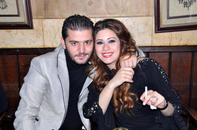 الممثلة السورية إمارات رزق وزوجها الفنان حسام جنيد