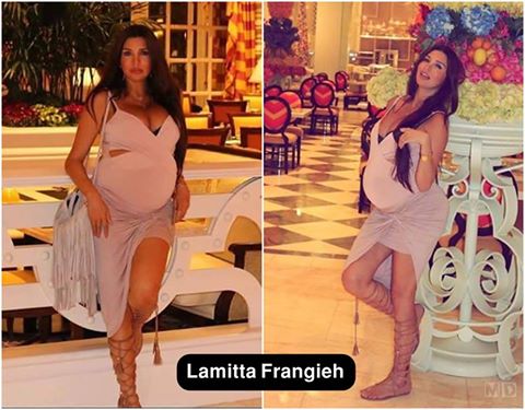 الفنانة اللبنانية لاميتا فرنجية في آخر شهر من الحمل 