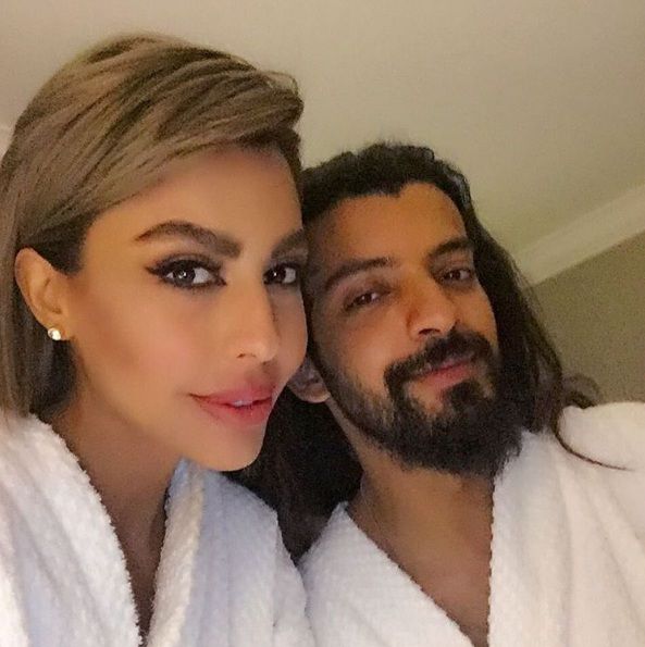 النجمة اللبنانية ليلى اسكندر وزوجها الممثل السعودي يعقوب الفرحان