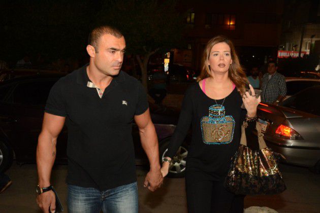 الفنان اللبناني غسان المولى وزوجته النجمة المصرية إيمي سالم