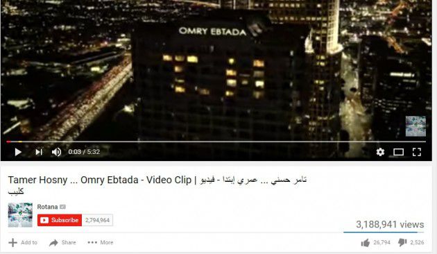 نسب مشاهدة فيديو كليب تامر حسني