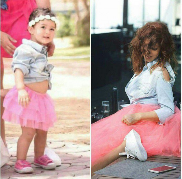 طفلة صغيرة ترتدي نفس ملابس سميرة سعيد