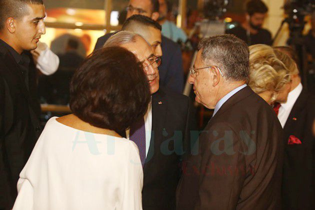 رئيس الجمهورية اللبنانية العماد ميشال سليمان يتسمّع إلى دولة الرئيس الأسبق فؤاد السنيورة