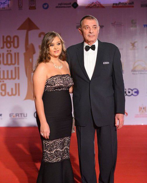 محمود حميدة وابنته في مهرجان القاهرة السينمائي الدولي