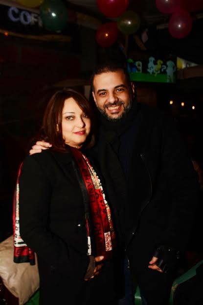 الفنانة المصرية عايدة غنيم وزوجها