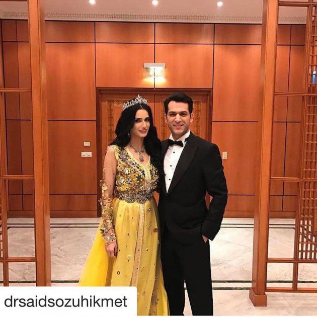 النجم التركي مراد يلدريم وملكة جمال المغرب السابقة احتفلا بزفافهما للمرة الثانية في المغرب