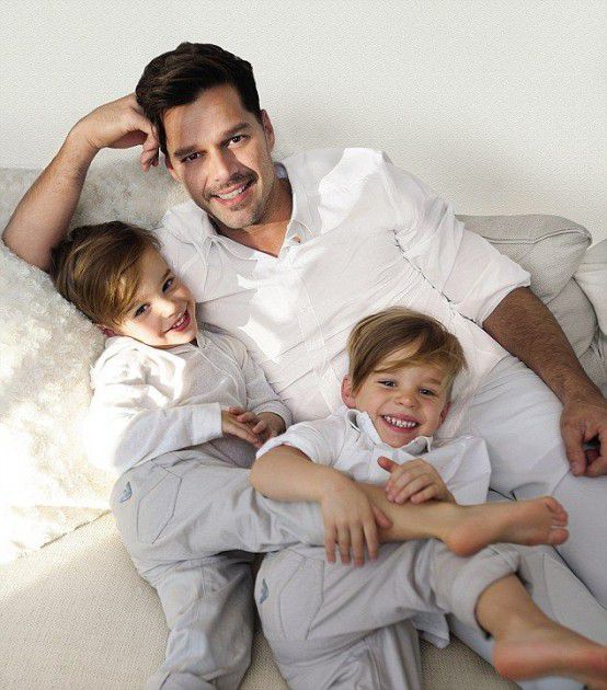 Ricky Martin and his sons