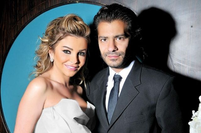 الممثلة اللبنانية رزان مغربي وزوجها ناجي