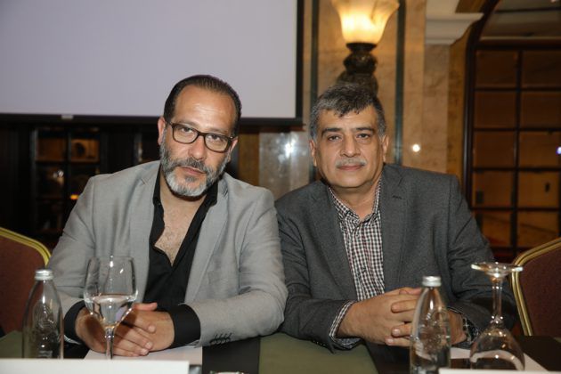 الكاتب السوري مازن طه والمخرج اللبناني ايلي حبيب