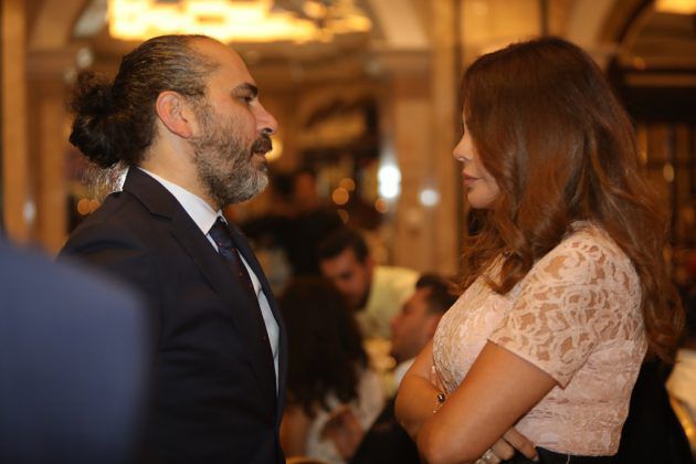 النجمة اللبنانية كارمن لبس والمخرج السوري رامي حنا
