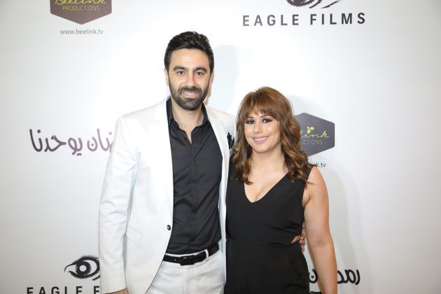 الممثل اللبناني ميشال حوراني وزوجته