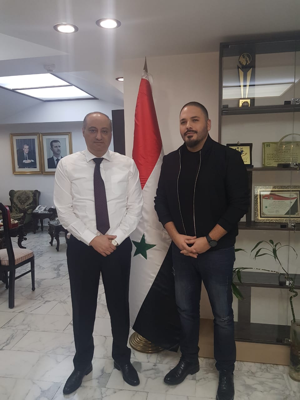 وزير الإعلام السوري عماد سارة ورامي عياش