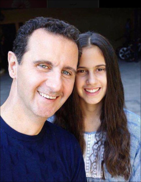 صور جديدة لبشار الأسد وأسماء الأسد تحضن ابنتها