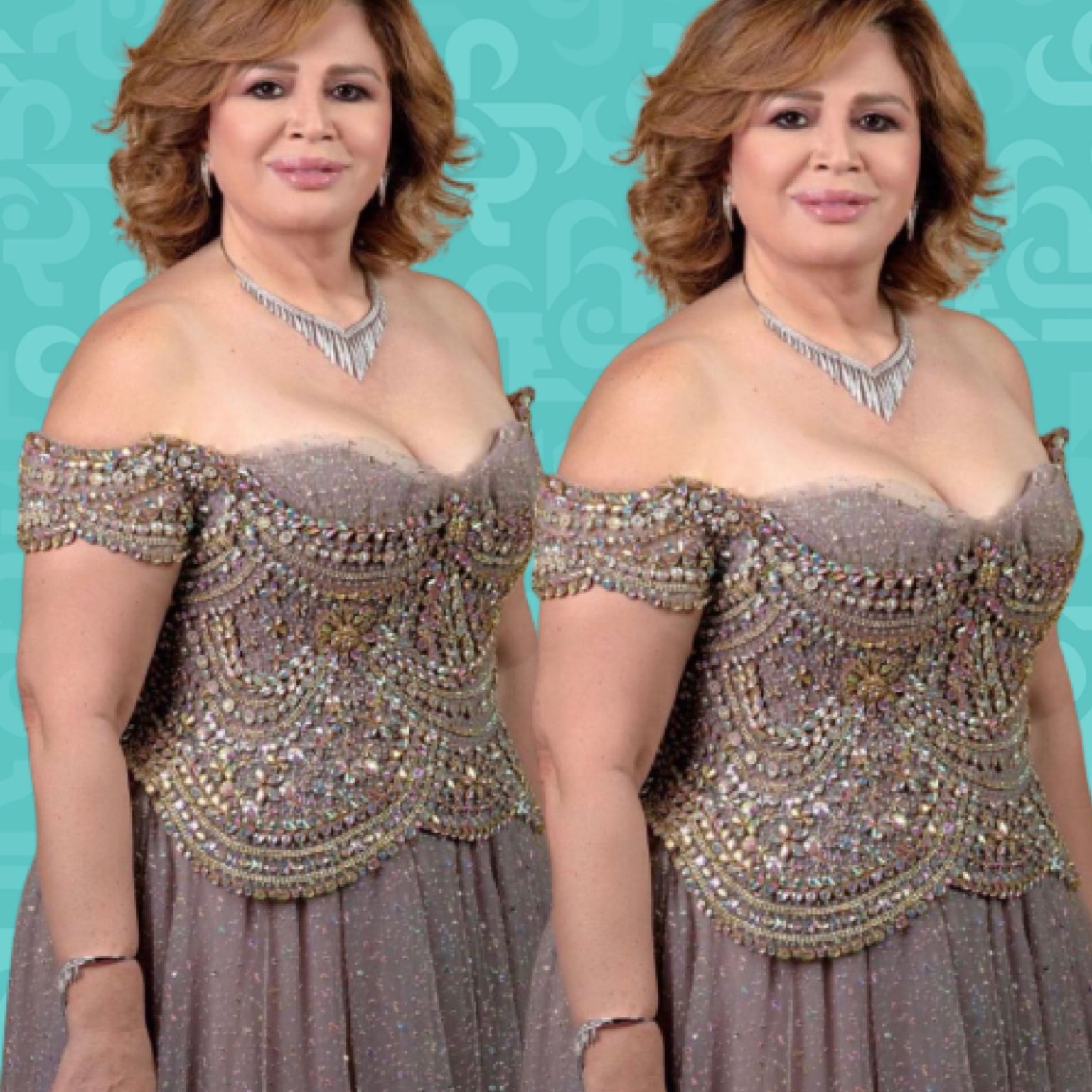 فستان إلهام شاهين والسيلوليت على ساعديها - فيديو