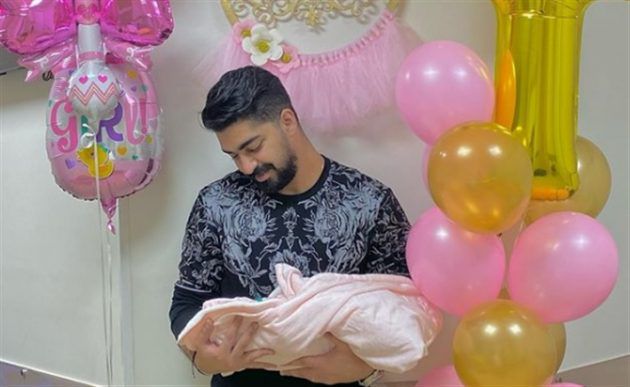 مينا عطا يرزق بمولودته الأولى