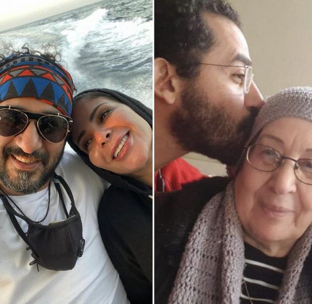 أحمد حلمي يحتفل بأمه وزوجته - صورة