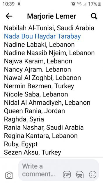 Some of the names mentioned in the list