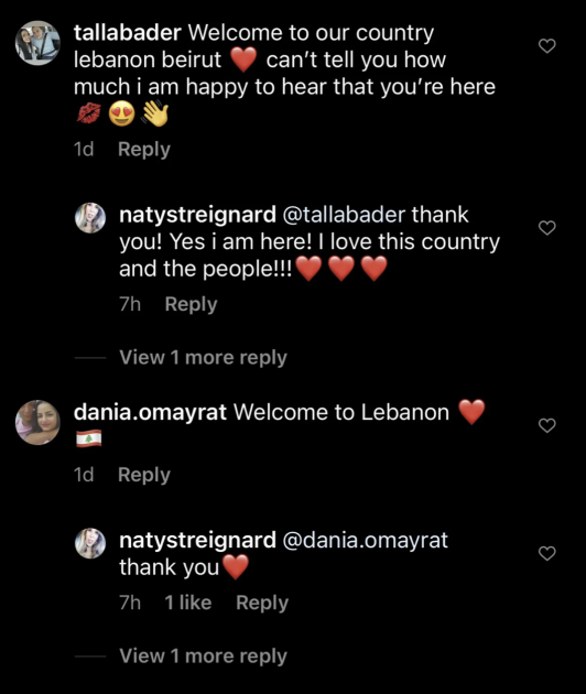 نتاليا ستريغنارد تعلن زيارتها لبنان
