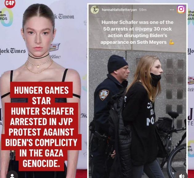 اعتقال نجمة Hunger Game بعد تأييدها لفلسطين