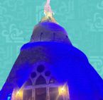 إضاءة مزار سيدة لبنان في حاريصا باللون الأزرق